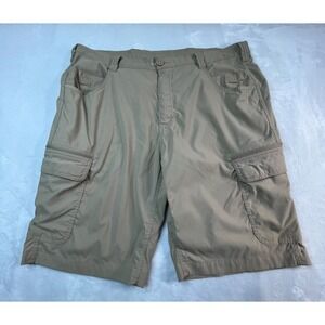 PROPPER Mens 38 Shorts Tan Brown Cargo Pockets Nylon Stretch 10" inseam